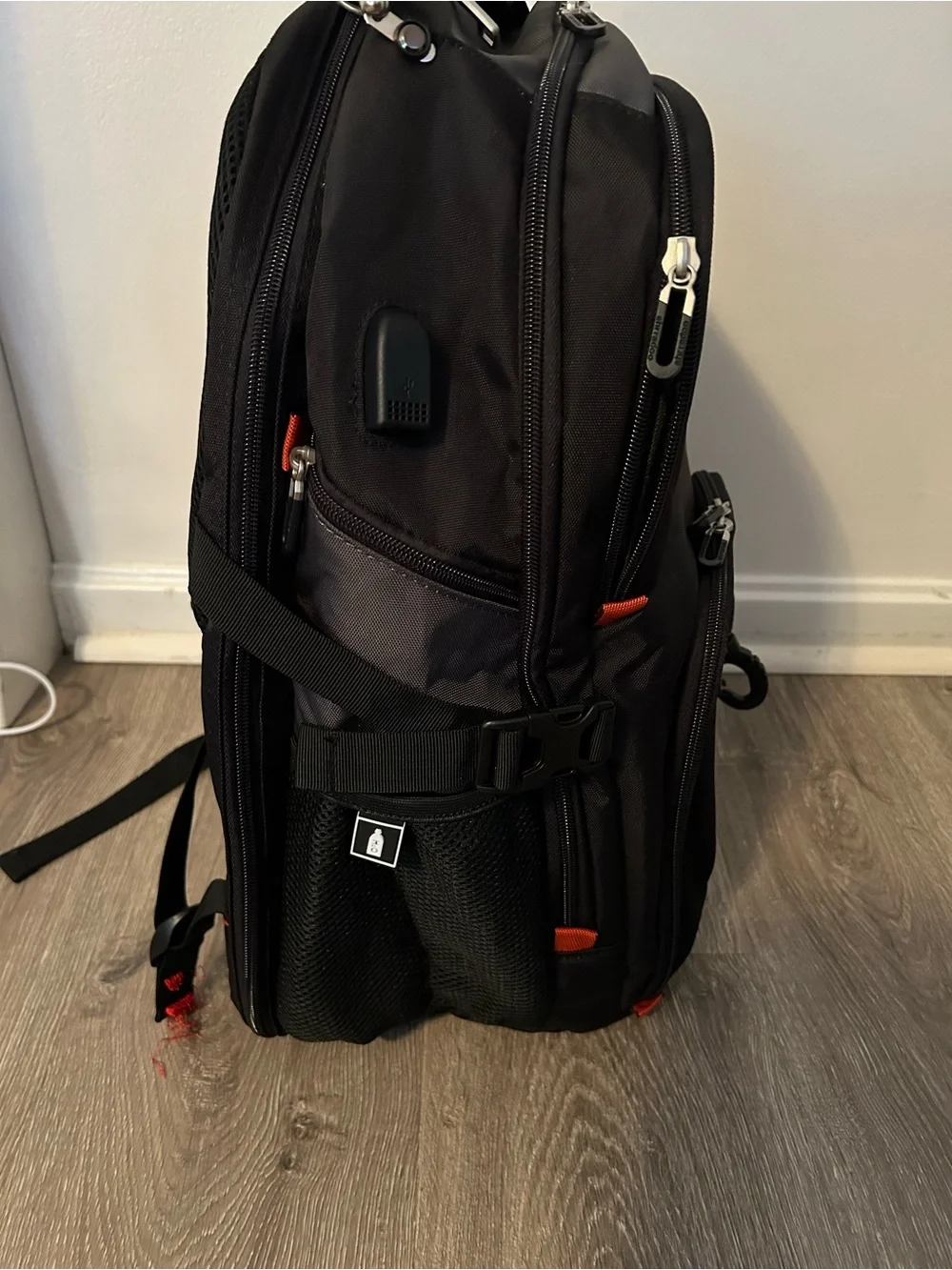 Black and Gray Travel Backpack - Unbranded Men's Laptop Bag
